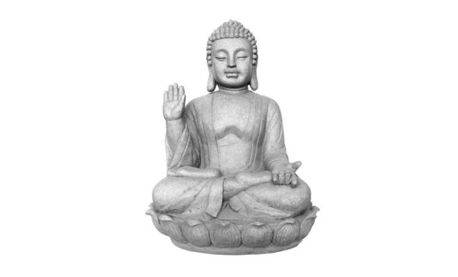 Boeddha, Tian Tan, l 20 cm, b 29 cm, h 40 cm