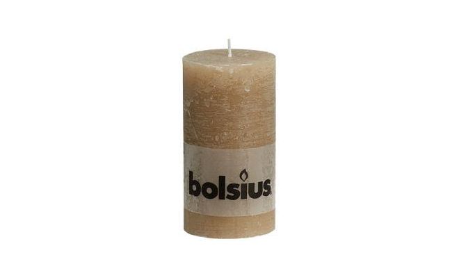 Bolsius, stompkaars, rustiek, beige, b 7 cm, h 13 cm - afbeelding 1