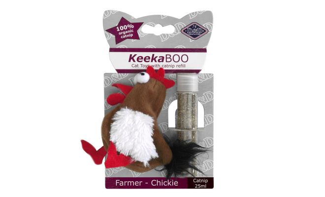 D&D Cattoy keekaboo farmer-chickie 9cm - afbeelding 1
