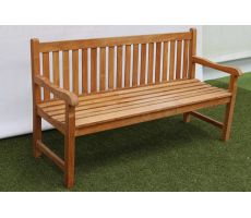 Dublin bench 3-seater 140cm, teak - afbeelding 1