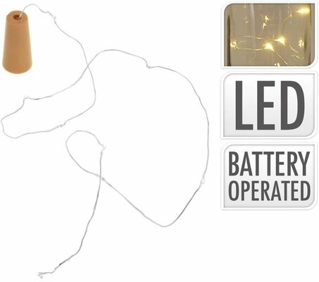 flessenstopper met 8 led, Led kerstverlichting