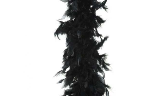 Guirlande boa veer D 15 L 184cm zwart