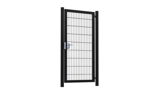 Hillfence metalen enkele poort Premium-line, 100 x 180 cm, zwart. - afbeelding 1