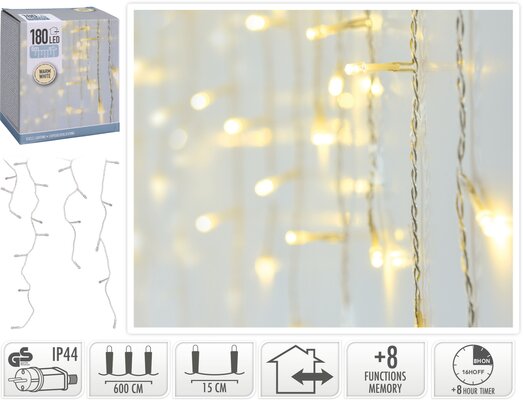 ijspegelverlichting 180led warm wit