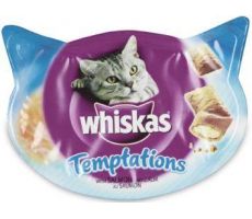 Kattenvoer, Whiskas Temptations, zalm, 60 gram - afbeelding 1
