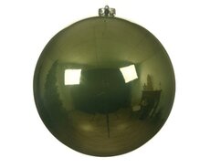 Kerstbal kunststof, D 14 cm, mos groen