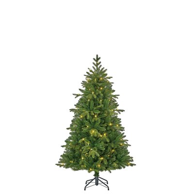 Kunstkerstboom, black box  Brampton  led slim groen 120Led TIPS 974 - H155 x D102cm