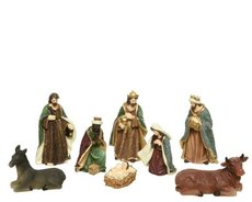 Kerststal set, 8 figuren - afbeelding 3