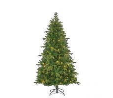 Brampton kerstboom slim groen met 240 led, 1675 tips - H215xD125cm - afbeelding 1