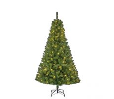Charlton kerstboom groen met 180 led, 825 tips - H215xD127cm - afbeelding 1