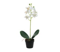 Kunstplant, orchidee in pot - afbeelding 2