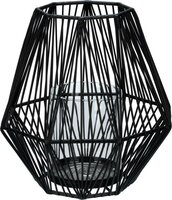 lantaarn metaal, met glas, zwart - afbeelding 2