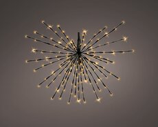 LED 160, polestar knippereffect buiten – zwart/klassiek warm – Ø 70 cm
