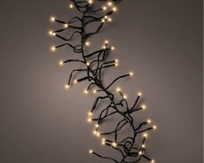 LED cluster L 600cm 768 lights zwart/klassiek warm, Led kerstverlichting