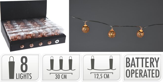 led lampjes met metalen deco