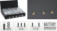 led lampjes met metalen deco