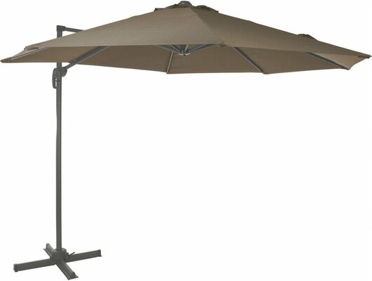 parasol roma rond 300 cm taupe - afbeelding 1