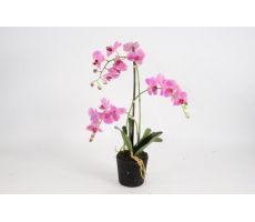 Phalaenopsis 3-tak h63.5cm roze, kunstplant