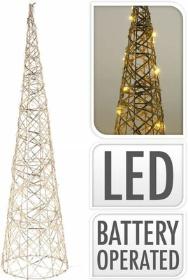 piramide 30led 60cm goud pearl