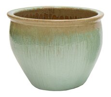 MEGA COLLECTIONS Pot buik glrs rand d30h29 coco grn