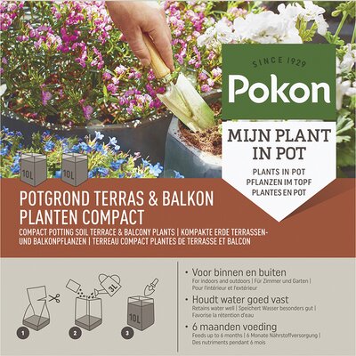 Pokon Kokos Potgrond Terras & Balkon Compact 20L