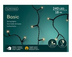 Rice led, L 18 m, 240 lights klassiek warm, zwart, Led kerstverlichting - afbeelding 1