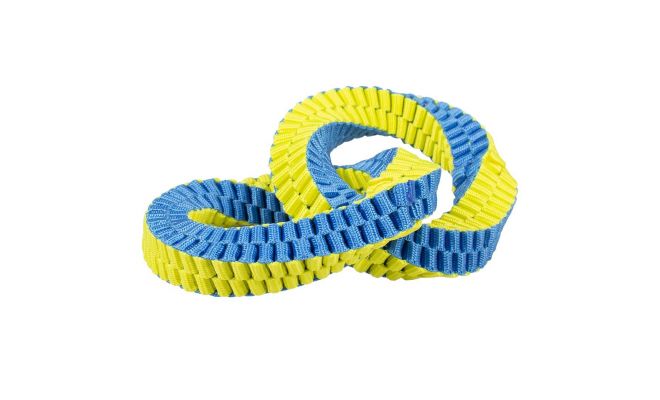 Supa` nylon double hoop blauw/geel - afbeelding 1