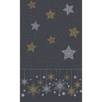 DUNI Tafelkleed L 138 B 220cm snowstars black