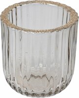 theelichthouder 78 mm glitter rand